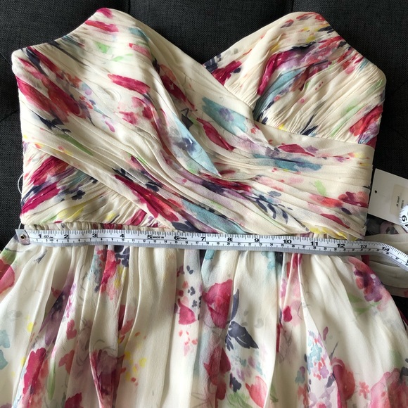 NWT Jill Stuart Silk Floral Cocktail Dress with Tie Waist and Removable … - Picture 13 of 16